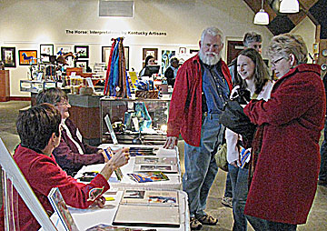 patrons seeking signatures