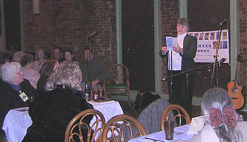 reading on stage