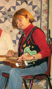 Marie playing dulcimer